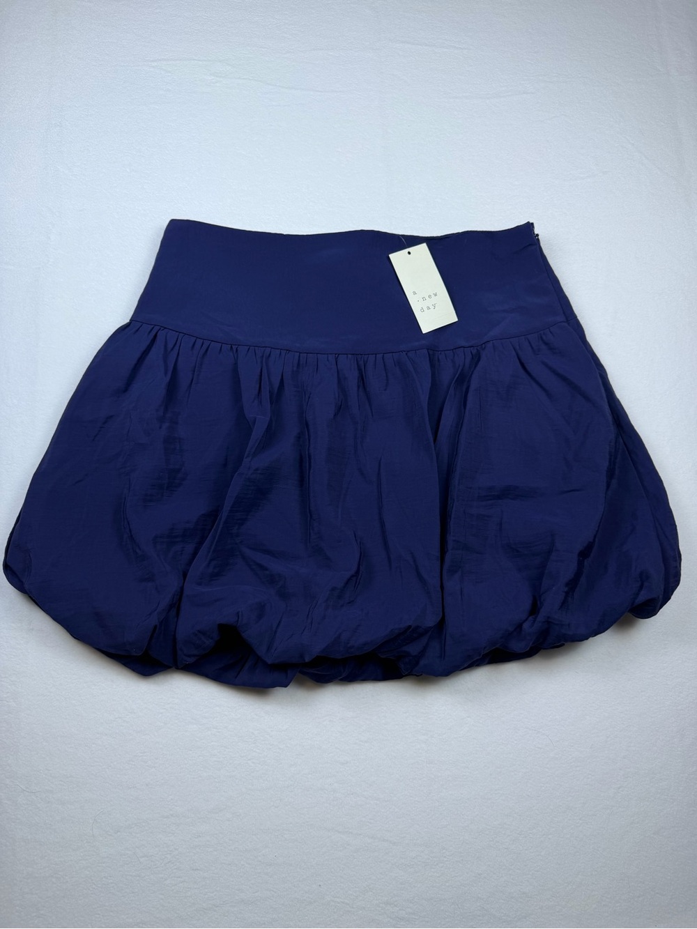 NWT A New Day Navy Blue Bubble Mini Skirt Size 8 - Picture 2 of 7